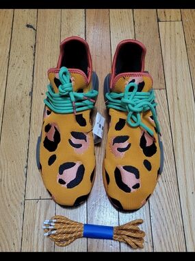 adidas Meds Leopard Print Sneakers in Mustard, Pink and Green
